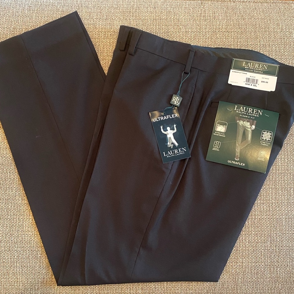 Lauren Ralph Lauren Black Trousers Sz 36x30